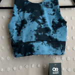 NWT Outdoor Research Women’s Vantage Printed Crop Top Olympic Cloud Scape Sz XS Blue Photo 0