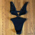 South Beach NEW  Size 4 One Piece Cut Out Swimsuit Smocked High Cut Photo 1