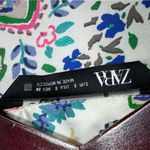 ZARA  Paisley Satin Button Up Blouse White Multi Small Photo 8