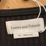 Lovers + Friends Revolve - Delilah Tie Side Sleeveless Crop Top Ribbed Black Photo 4