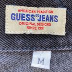 Guess JEANS jacket black button up 2 chest pockets button cuffs vintage size M Photo 5