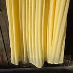 ZARA NEW  pleated flowy yellow maxi midi dress L Photo 15
