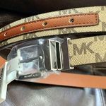 Michael Kors MK Monogram Reversible Leather Belt, Size M, NWT Photo 1