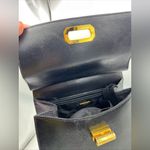 VTG MINOBOSSI Shoulder Bag Black Leather Made In Italy Photo 7