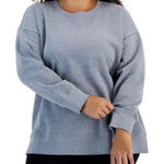 Ideology NEW ID Solid Crewneck Fleece Sweatshirt in Heather Grey, Plus Size 2X, New w/Tag Photo 0