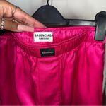Balenciaga Pink Satin Logo-Patch Shorts Women’s FR 36 US 4 Photo 2