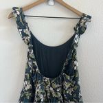 Free People  Floral Green Mini Dress Tunic Top XS Photo 4