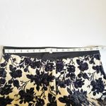 Tory Burch Dayton Floral Velvet Pants Size 8 Ivory Purple Flocked Photo 11