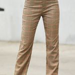 Brandy Melville JOHN GALT | Brown Plaid Kim Pants Sz XS Photo 0