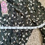 Boohoo NWT  Green Leopard Woven Ruffle Detail Skater Mini Dress Size 6 Photo 4