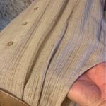 Ronni Nicole Vintage Beige Pleated Front Button Closure Pencil Size 8 Dress 1674 Photo 3