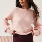 Athleta  Layover‎ Crew Sweater | Orchid Pink Small CP Photo 0