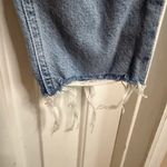 AGOLDE Nico High Rise Slim Jean Cliffside Light Wash Blue Raw Hem Size 25 Photo 5