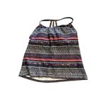 Kona Sol  Black and Pink Patterned Bikini Top Photo 1