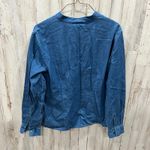 Talbots Vintage  Denim Ruffle Western Cowgirl Button Up Shirt Rodeo Medium Cotton Photo 4