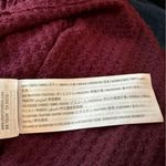 Hollister Burgundy Waffle Oversized Cropped Hoodie Sweater Medium Photo 7