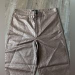 Madewell  Slim Emmett Wide Leg Crop Pants in Metallic Brown Size 31 Photo 6