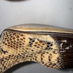 Michael MICHAEL KORS Snakeskin Leather Pumps High Heel Shoes Brown Black 10M Size 10 Photo 5