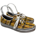 Vans  Era Yellow Plaid Low Top Lace Up Sneakers Shoes Women Size 8 Men 6.5 Skater Photo 0