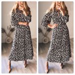 ZARA 🖤🤍 Black & White PRINTED MAXI DRESS🤍🖤 size XL Photo 6