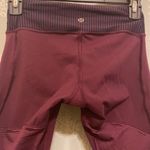 Lululemon  crop burgundy leggings size 2 Photo 3