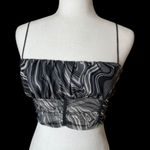 Garage Sheer Crop Top Grey Print Size Small Camisole Tank Top Photo 1