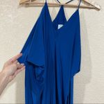 MISA Los Angeles royal blue jersey draped dress Photo 2