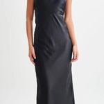 Meshki  Esther Satin Cowl Neck Maxi Dress Black Photo 0