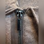 BCBGMAXAZRIA  Brown Taupe Moto Knit Jacket Asymmetrical Zip Neck Tie Size XXS Photo 4