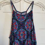 French Grey Nichelle Knit Medallion Print Halter Maxi Blue/Red dress Photo 3
