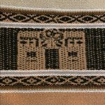 Handmade Brown Handwoven Peruvian Wool Wrap Shawl Andean Pattern 26x74 Photo 7