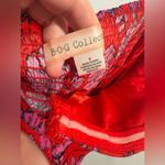 B.O.G Collective Strapless Floral Smocked Top Jumpsuit size Small Red Photo 8