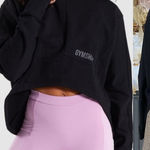 Gymshark  Ori Sweater Black Cropped Sweatshirt - Sz XS 🧡🎀 Photo 0