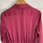 Ralph Lauren  Asymmetrical Maroon Long Sleeve Buttoned Dress Size 6 romantic Photo 6