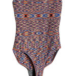 Sandro Multicolor Printed Knit Square Neck Sleeveless Festival Bodysuit Size XS Photo 0