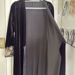 Soma  Velvet embroidered sleeves maxi wrap robe Photo 9