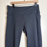 Athleta  Navy Herringbone Textured Leggings Pants Side Pocket Large Photo 1