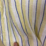 Rachel Zoe Linen Striped Tie Bottom Button Down Blouse Size Medium Photo 2