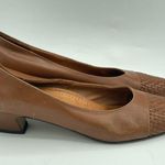 Amalfi Simpson Horsebit Basket weave brown leather Loafers slip on dress casual Size 7 Photo 1