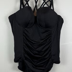 Torrid  One Piece Swimsuit Plus 3R Black Caged Strappy Underwire Beach Ruched‎ Photo 0