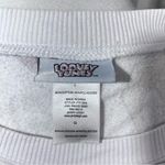Looney Tunes  Cropped White Graphic Sweatshirt Size Large Photo 4