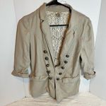 Vanity Tan Blazer with Notched Lapel and Cropped Fit Size M Photo 0