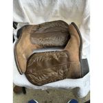 Laredo Brown Leather Pull On Western Boots Women's Size 10 Lea Vamp Fox Photo 2