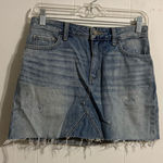 Hollister  Light Blue Distressed Mini Skirt Photo 0