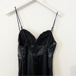 Selfie Leslie Trophy Lace Bodice Midi Dress Black Satin Size Medium M NWT Photo 6