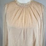 H&M  blush long sleeve open tie back layered tulle lace dress size XS Photo 3