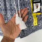 Briggs New York  Womens Linen Blend Navy White Tribal Patterned Shorts Size S‎ Photo 4