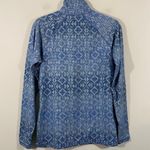 Nike Pro Women's Blue Aztec Print Quarter Zip Running Pullover Top Size L Photo 7