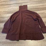 Aerie  Maroon Cable Knit Turtleneck Sweater Photo 3