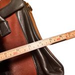 Pourchet Paris Black Patent Burgundy Suede Satchel Tote Vintage 13x10.5 Bag GUC Photo 9